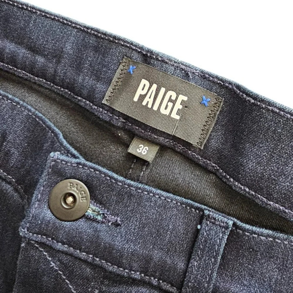 PAIGE Mens Federal Slim Straight Jeans Size 36 Dark Blue Inkwell Stretch Denim - Picture 2 of 9